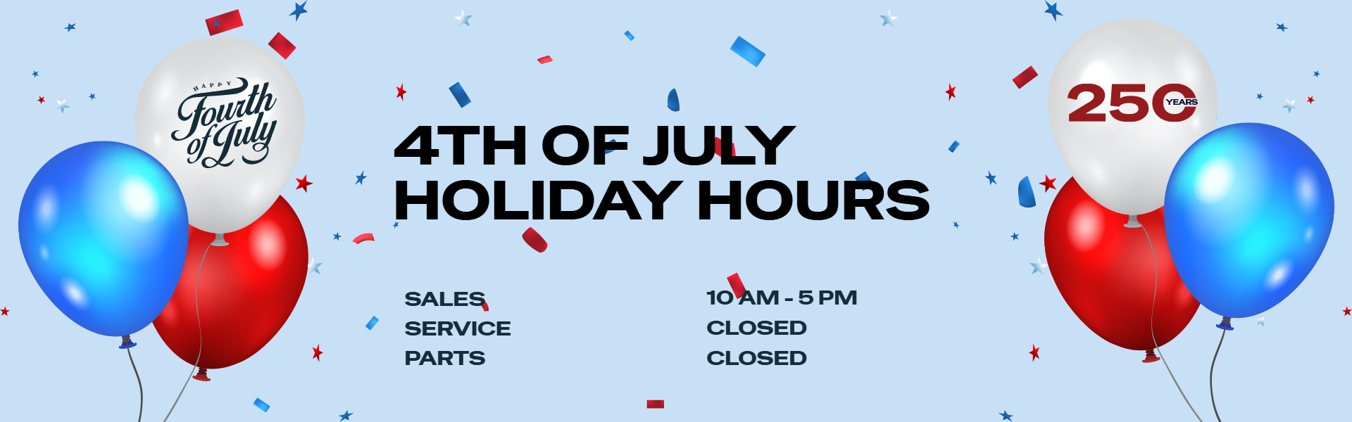 July 4th hours