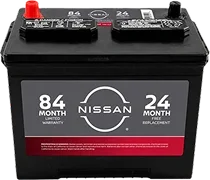 Nissan battery with an 84-month limited warranty and 24-month free replacement